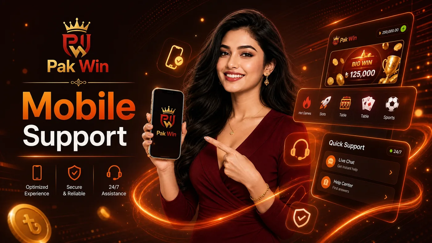 Pak Club 24/7 mobile support and live chat